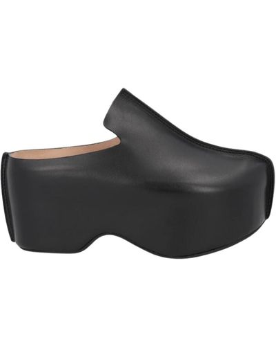 JW Anderson Zapatos de cuero negro con plataforma