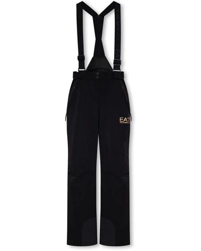 EA7 Pantalones de esquí con logo - Negro