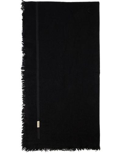 Ann Demeulemeester Alwin scarf in black wool - Nero