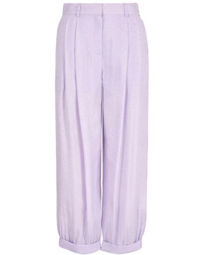 Armani Exchange Wide Trousers - Purple
