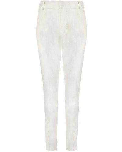 Cruna Trousers > slim-fit trousers - Blanc