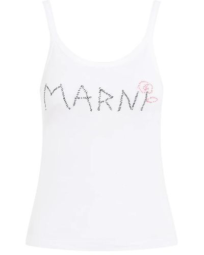 Marni Sleeveless Tops - White
