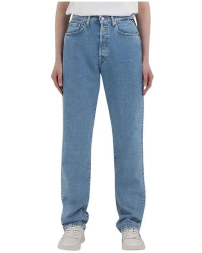 Replay High-waisted straight fit jeans - Blau