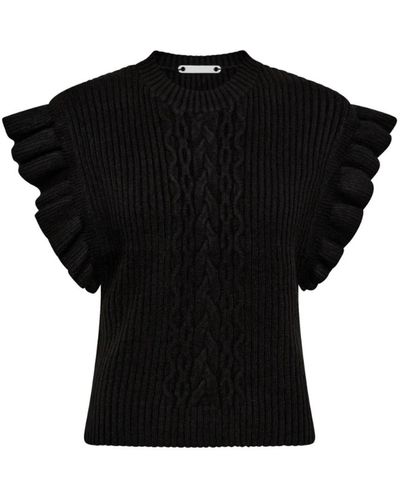 co'couture Round-Neck Knitwear - Black