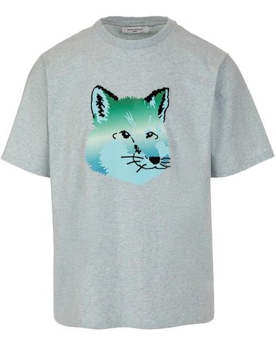 Maison Kitsuné Vibrant fox head t-shirt - Grigio