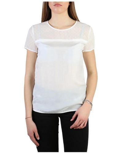 Armani Jeans T-shirt bianca donna viscosa mod.3y5h45_5nzsz - Bianco
