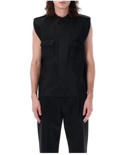 Saint Laurent Short Sleeve Shirts - Black