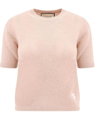 Gucci Round-Neck Knitwear - Pink