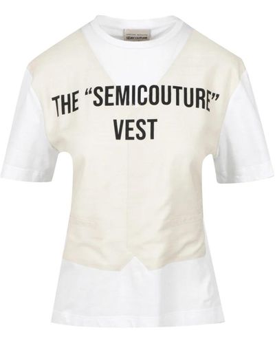 Semicouture T-Shirt - Weiß