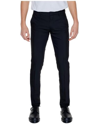 Antony Morato Pantaloni neri con zip e bottoni vestibilità comoda - Blu