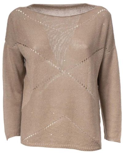 Le Tricot Perugia Round-Neck Knitwear - Brown