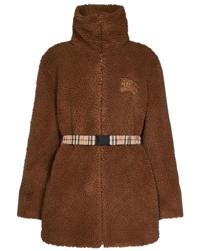 Burberry Faux fur &; shearling jackets - Marrone