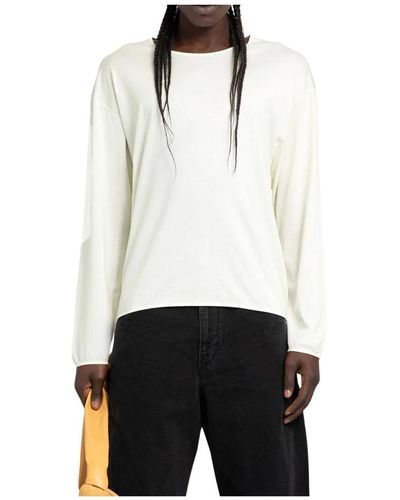 Lemaire Relaxed tee mit dropped shoulders - Weiß