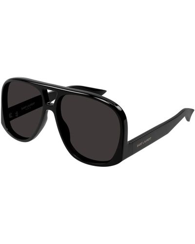 Saint Laurent Moderne sonnenbrille in dunkel havana/grau - Schwarz