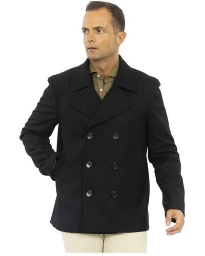 PS by Paul Smith Double-Breasted Coats - Black