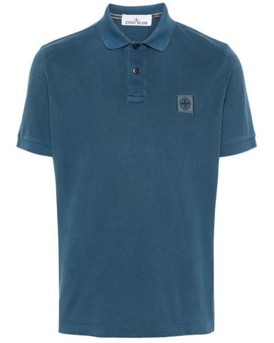 Stone Island Polo Shirts - Blue