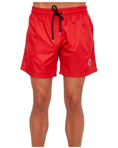 Philipp Plein Beachwear Rosso - Stylische Herrenstrandbekleidung - Rot