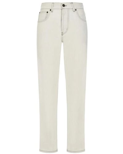 Saint Laurent Slim-Fit Jeans - White