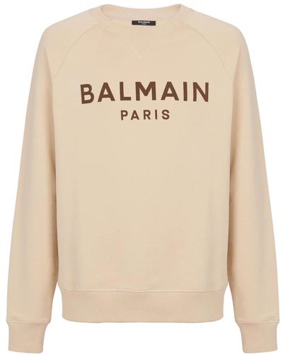 Balmain Paris Print Sweatshirt - Natur