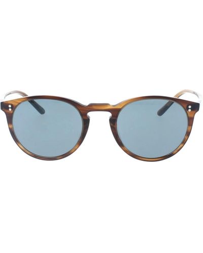 Oliver Peoples O'malley sonnenbrille mit einheitlichen gläsern - Blau