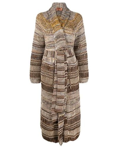 Missoni Belted Coats - Brown