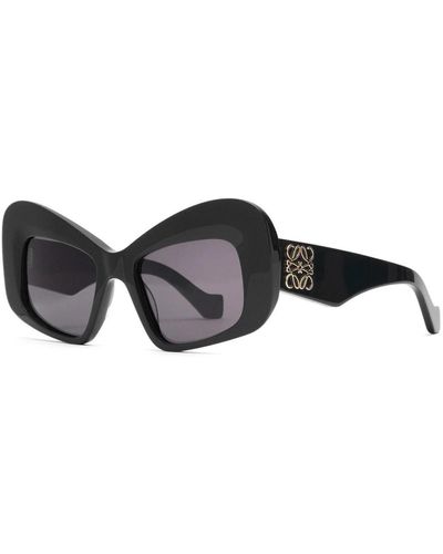 Loewe Gafas de sol estilo mariposa con lentes gris oscuro - Negro
