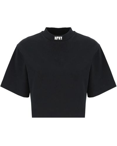 Heron Preston Camiseta crop bordada - Negro