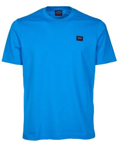 Paul & Shark Logo crew-neck t-shirt und polo - Blau