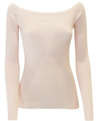 P.A.R.O.S.H. Round-Neck Knitwear - Natural