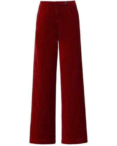 Massimo Alba Weiche hose mit hoher taille - Rot