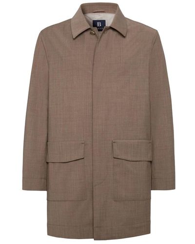 BOGGI Pea coat aus technischer wolle - Braun