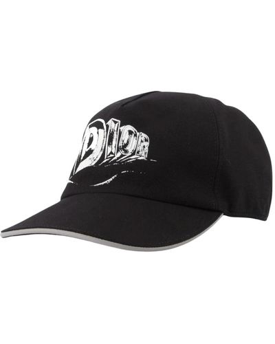 Dior Baseball cap mit lederdetails - Schwarz