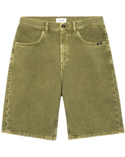 AMISH Denim Shorts - Green