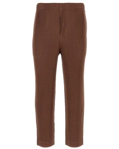 Issey Miyake Trousers > straight trousers - Marron
