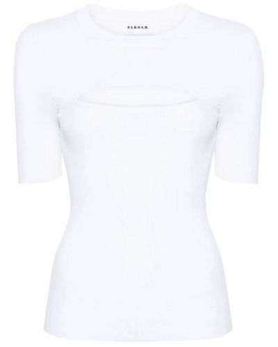P.A.R.O.S.H. Round-Neck Knitwear - White