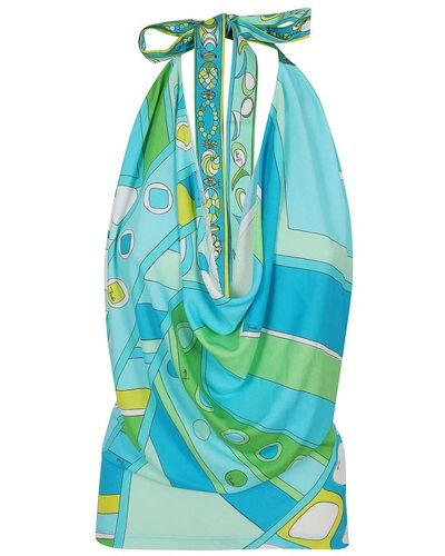 Emilio Pucci Blaue topbekleidung für frauen ss24