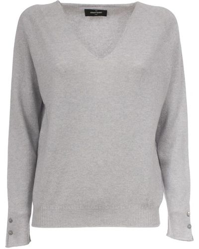 Gran Sasso Jersey de cachemira con cuello en v - Gris