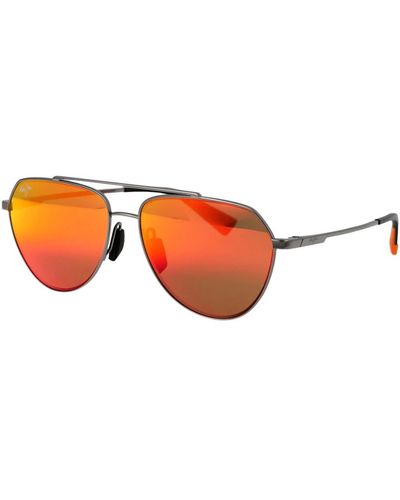 Maui Jim Waiwai occhiali da sole stilosi per giornate soleggiate - Rosso