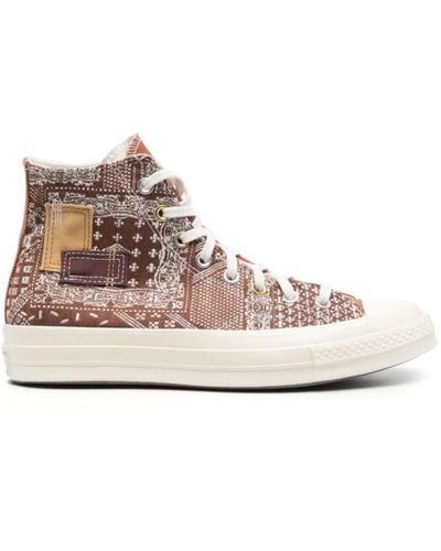 Converse Braune patchwork bandana sneakers - Pink