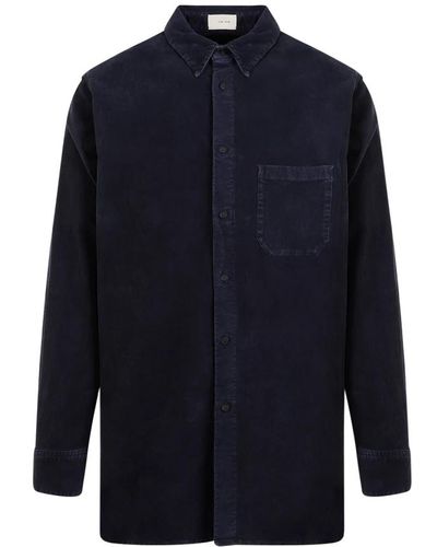 The Row Marineblau melvin hemd