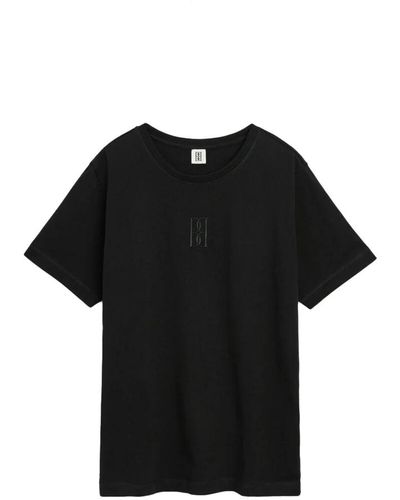 By Malene Birger Camiseta de algodón negra loose-fit - Negro