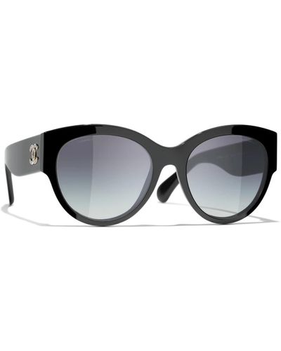 Chanel Gafas de sol cat eye con montura de acetato - Negro