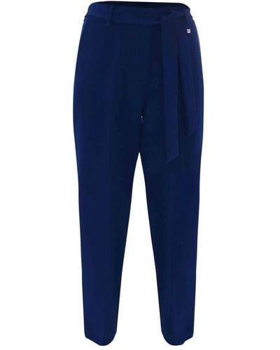 Kocca Pantaloni vestibilità morbida con cintura - Blu