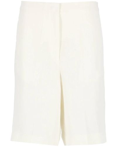 Fabiana Filippi Ivory linen bermuda shorts - Weiß