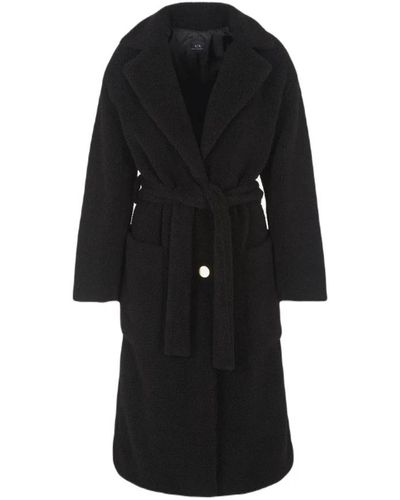 Armani Exchange Belted Coats - Black