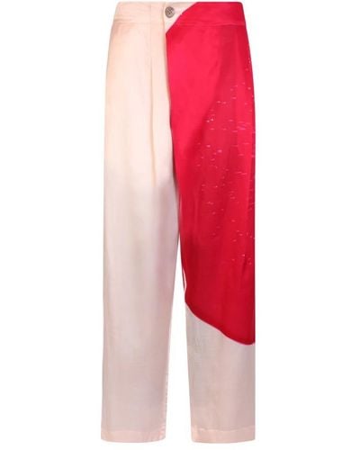Issey Miyake Wide Jeans - Red