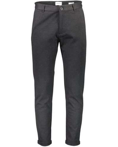 Lindbergh Slim-Fit Trousers - Grey