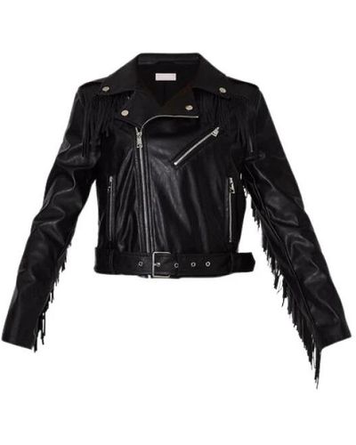 Liu Jo Leather Jackets - Black