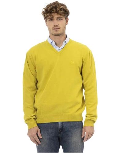 Sergio Tacchini V-Neck Knitwear - Yellow