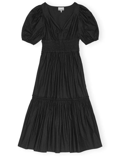 Ganni Midi Dresses - Black